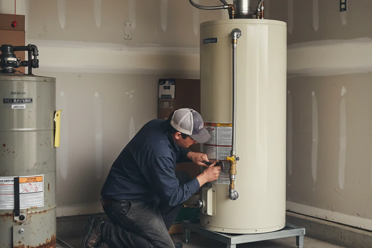 Water heater and shutoff valve replacement in Scituate