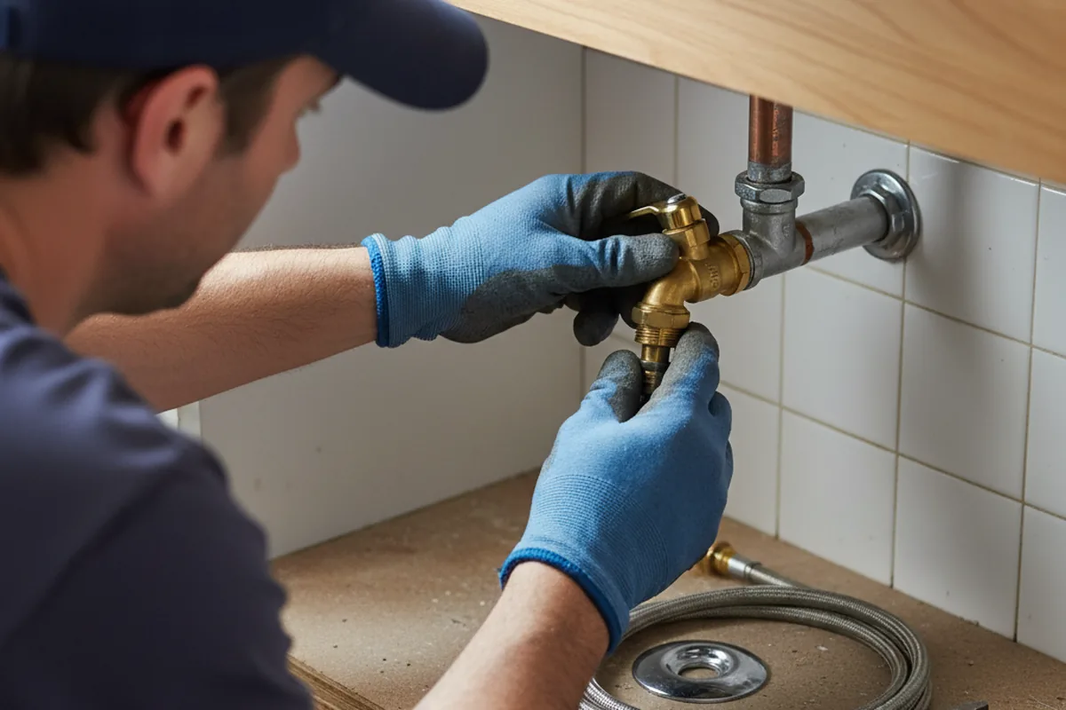 Shutoff valve and fitting work during Emergency Plumbing in Scituate